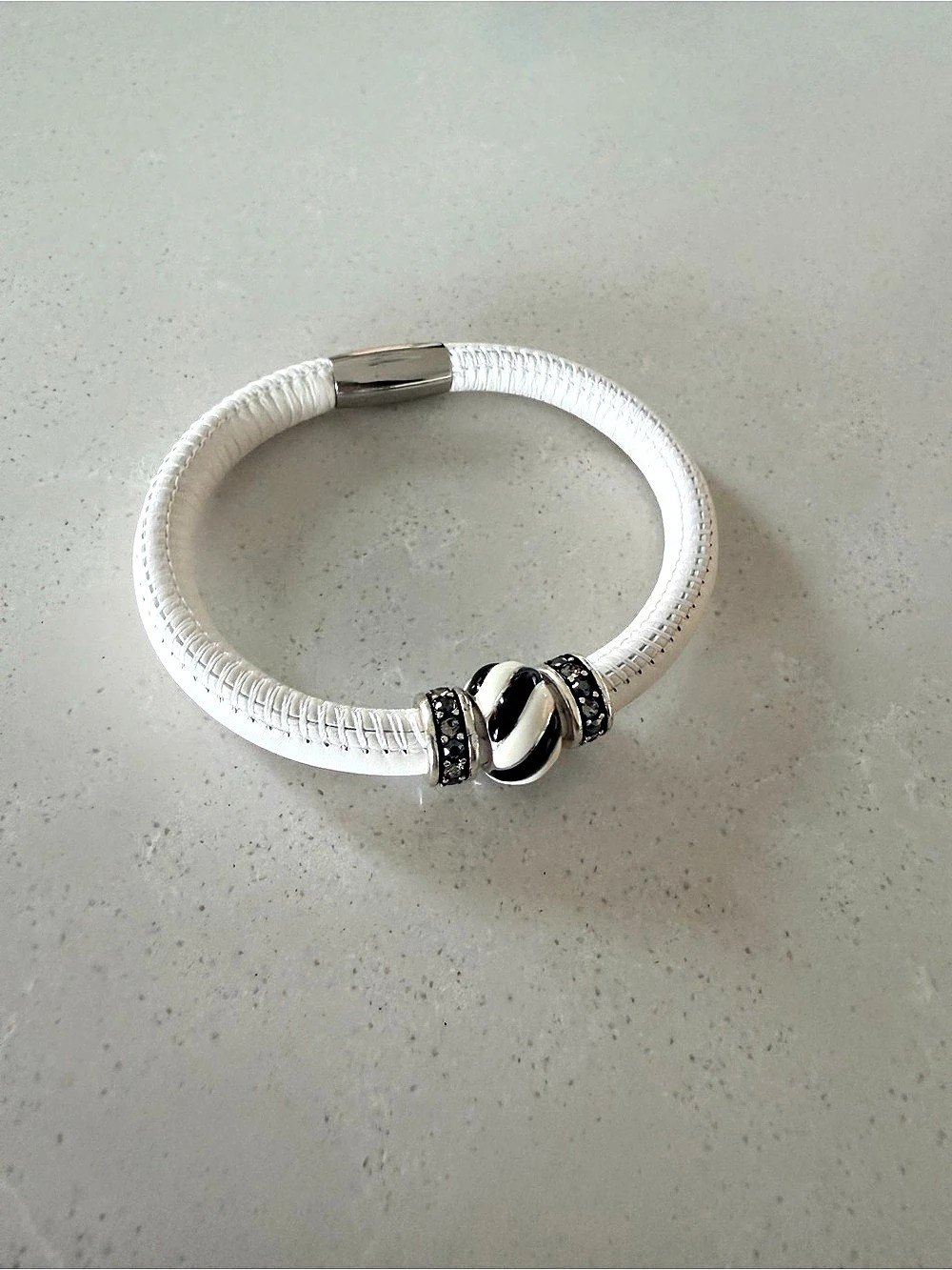 Brighton Woodstock Single Bracelet White Leather